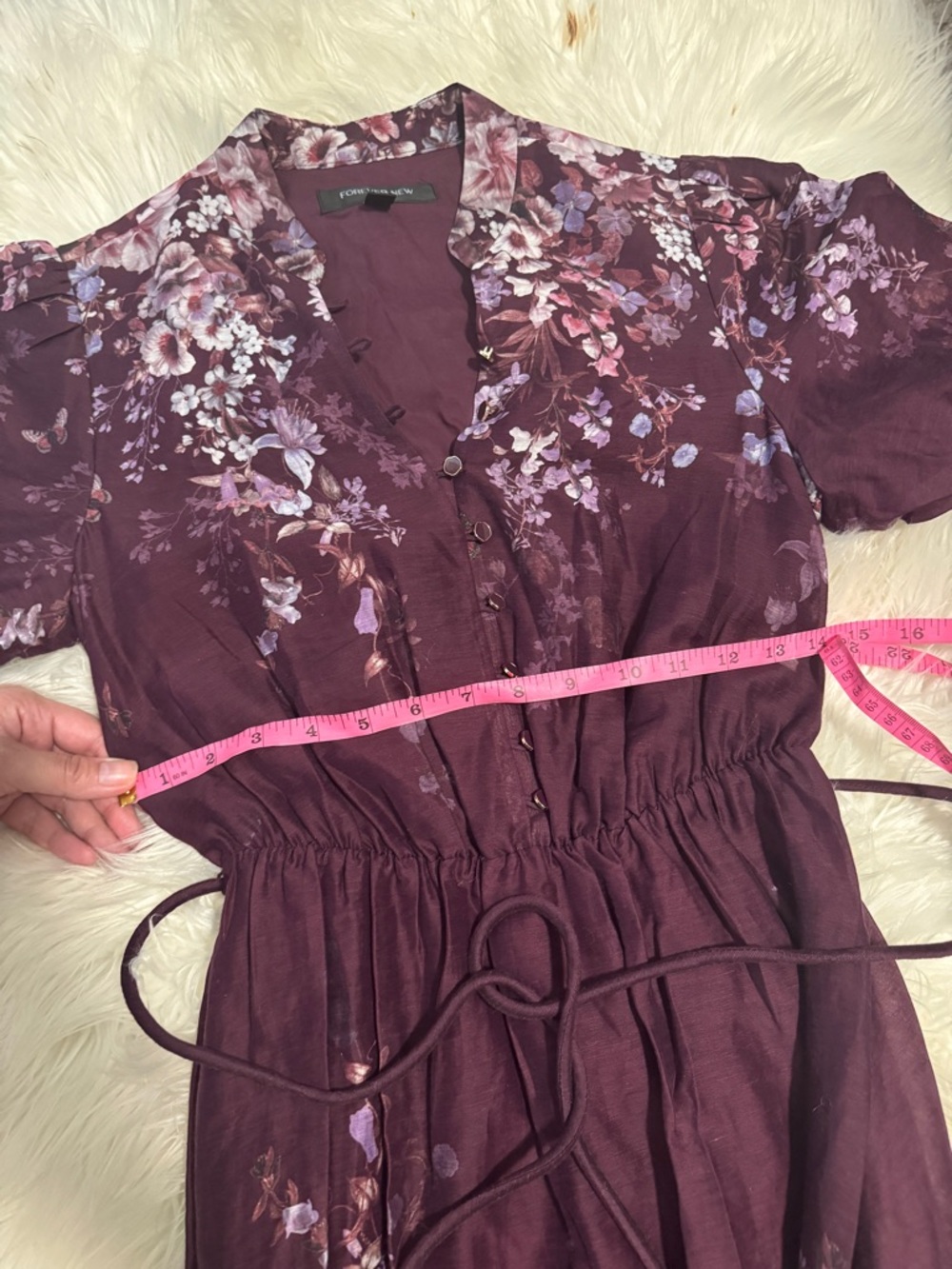 Forever New Plum Floral Maxi Dress - Picture 11 of 12